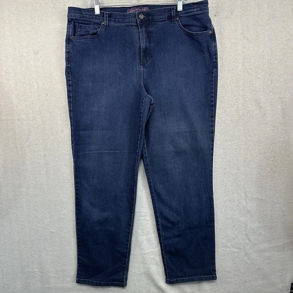 Gloria Vanderbilt Amanda Jeans Women's 16W Denim Stretch 2 Pairs - Picture 2 of 12